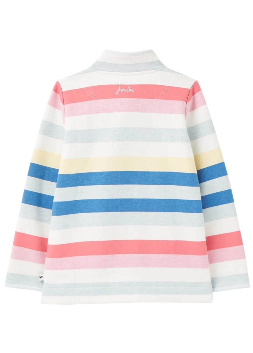 Joules Junior Fairdale Half Zip Sweatshirt - Multistripe 4 Joules Junior Fairdale Half Zip Sweatshirt - Multistripe - Image 2