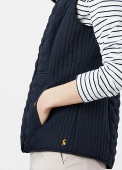 Joules Minx Diamond Quilted Gilet - Marine Navy -Equestrian Supply Store joulesminxgiletnavy4rdy