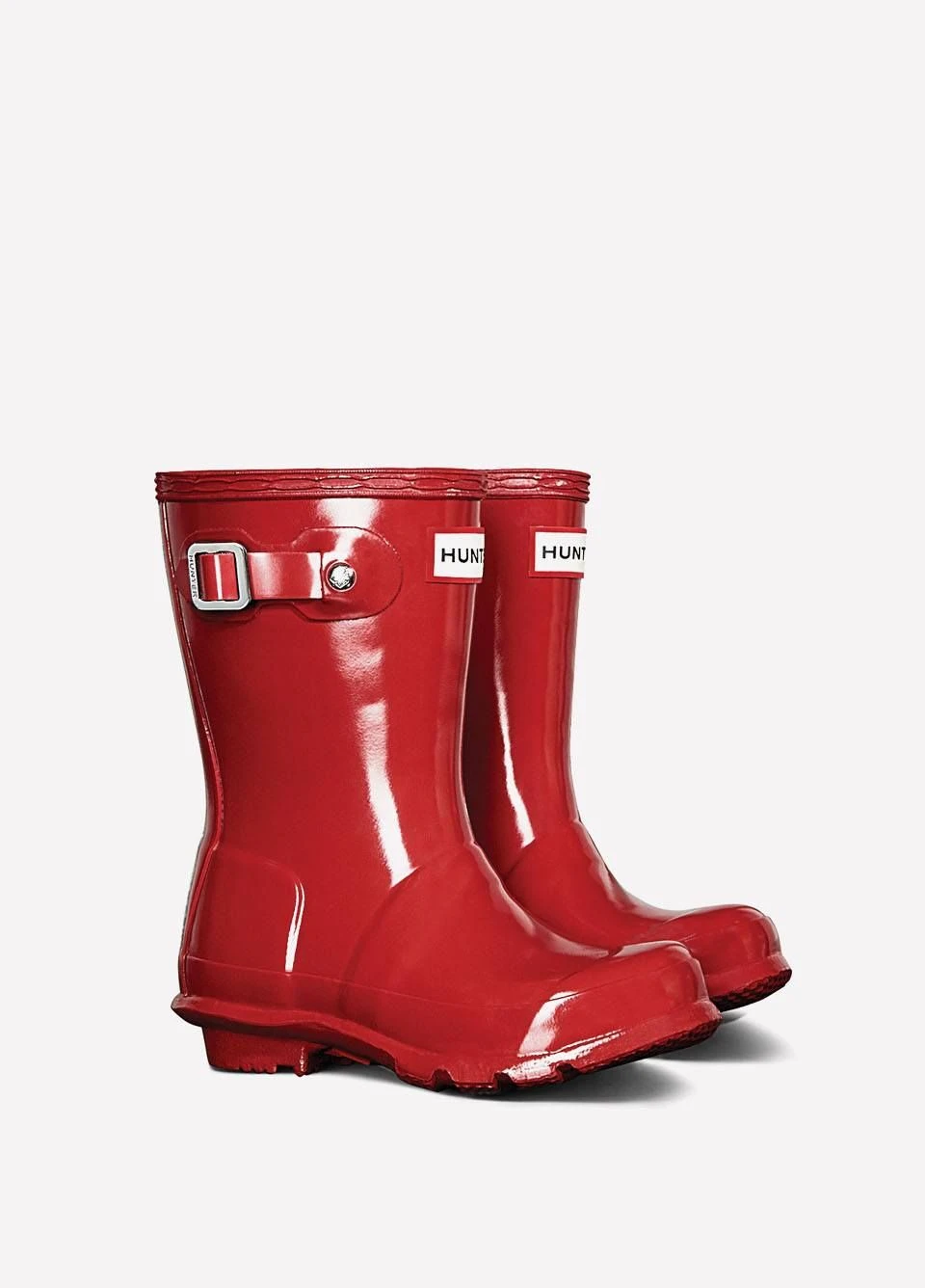 Childs Hunter Gloss Wellingtons - Military Red 3 Childs Hunter Gloss Wellingtons - Military Red