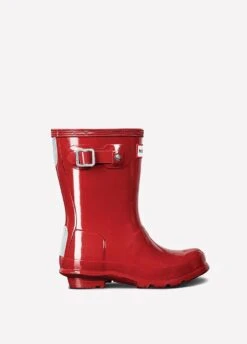Childs Hunter Gloss Wellingtons - Military Red 8 Childs Hunter Gloss Wellingtons - Military Red -Equestrian Supply Store kidsorigglossmilredrdy