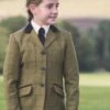 Equetech Junior Launton Deluxe Tweed Riding Jacket - Green -Equestrian Supply Store launtonjnrtweedrdy