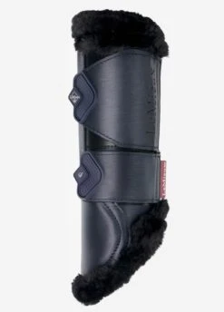 LeMieux Fleece Edged Mesh Brushing Boot - Twilight Navy -Equestrian Supply Store lemieux fleece brush boot twilight navy 3rdy