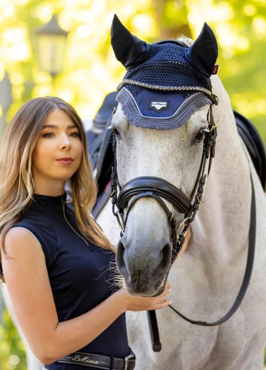 LeMieux Loire Fly Hood - Twilight Navy 4 LeMieux Loire Fly Hood - Twilight Navy - Image 2