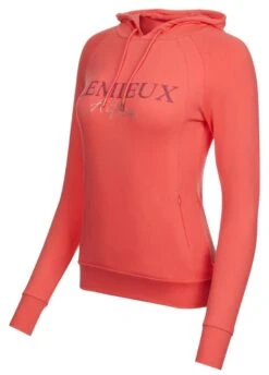 LeMieux Luxe Hoodie - Papaya -Equestrian Supply Store lemieux hoodie papaya 3rdy