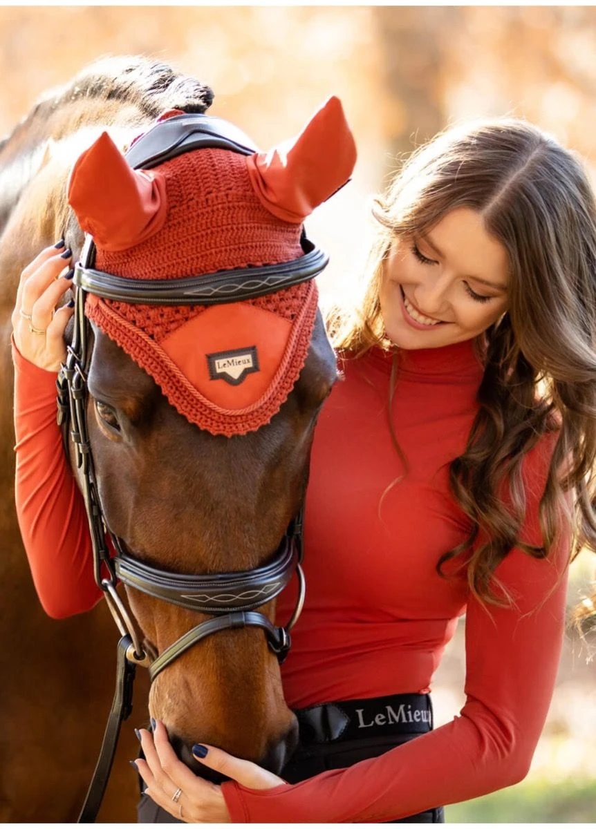 LeMieux Loire Fly Hood - Sienna 4 LeMieux Loire Fly Hood - Sienna - Image 2