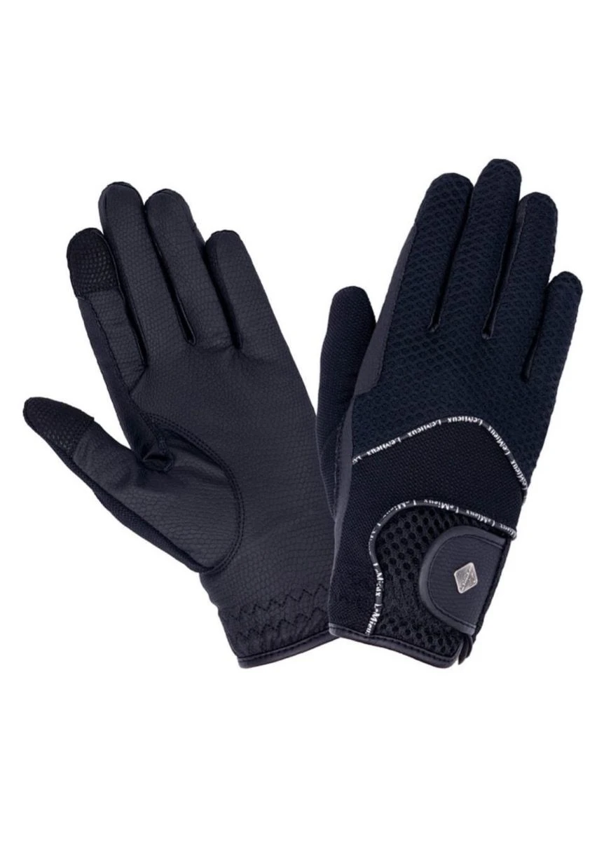 LeMieux Pro Touch 3D Mesh Riding Gloves - Navy 3 LeMieux Pro Touch 3D Mesh Riding Gloves - Navy