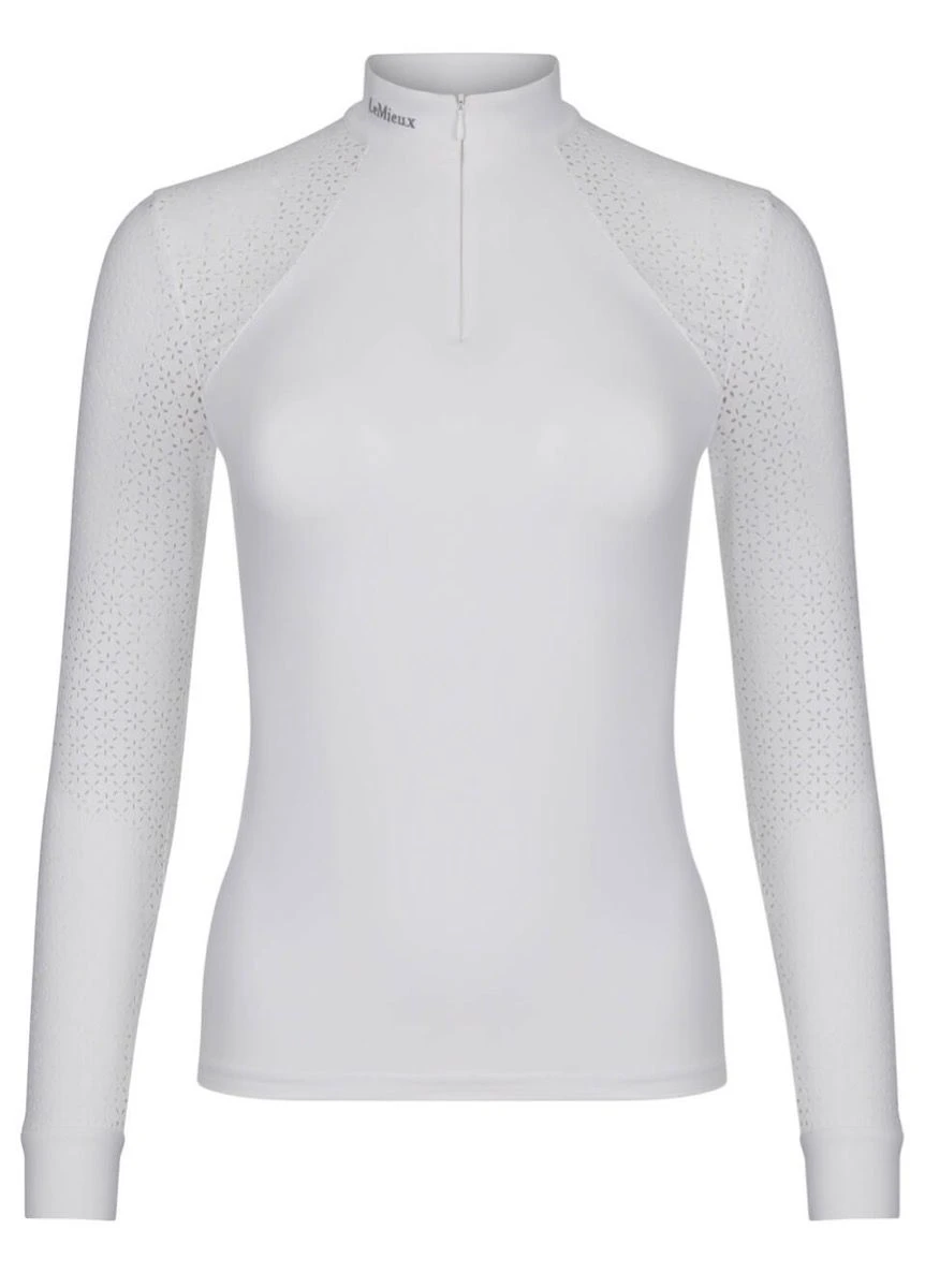 LeMieux Olivia Long Sleeve Show Shirt - White 4 LeMieux Olivia Long Sleeve Show Shirt - White - Image 2