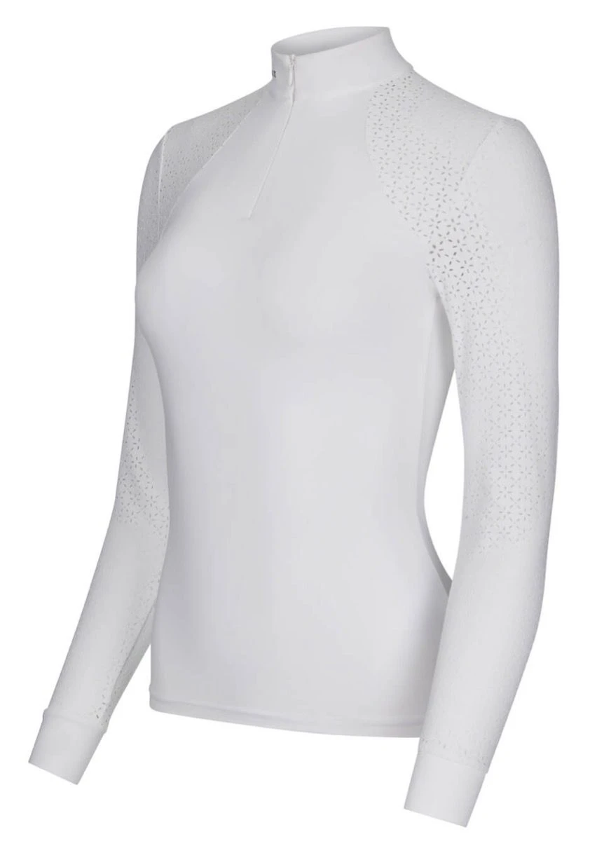 LeMieux Olivia Long Sleeve Show Shirt - White 5 LeMieux Olivia Long Sleeve Show Shirt - White - Image 3