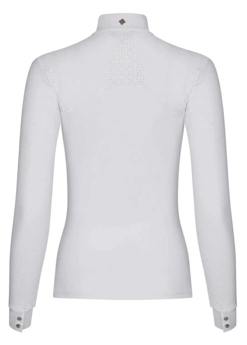 LeMieux Olivia Long Sleeve Show Shirt - White 6 LeMieux Olivia Long Sleeve Show Shirt - White - Image 4