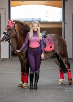 LeMieux Spectrum Polo Bandages - Aubergine/Papaya 5 LeMieux Spectrum Polo Bandages - Aubergine/Papaya -Equestrian Supply Store lemieux spectrum papaya 2rdy
