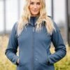 LeMieux Charlotte Soft Shell Jacket - Atlantic -Equestrian Supply Store lm charlotte jacket atlantic 1rdy