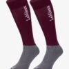 LeMieux Competition Socks - Burgundy 1 LeMieux Competition Socks - Burgundy -Equestrian Supply Store lm comp socks burgundy 1rdy
