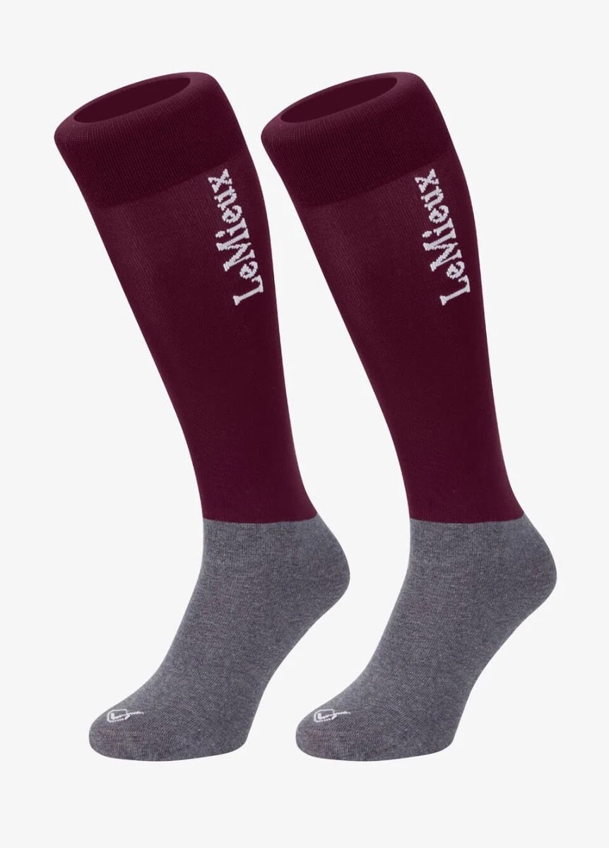 LeMieux Competition Socks - Burgundy 3 LeMieux Competition Socks - Burgundy