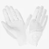 LeMieux Crystal Riding Gloves - White -Equestrian Supply Store lm crystal glove white 1rdy