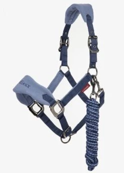 LeMieux Vogue Fleece Headcollar & Leadrope - Indigo
