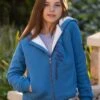 LeMieux Young Rider Hollie Sherpa Lined Hoodie - Atlantic -Equestrian Supply Store lm hollie atlantic 1rdy