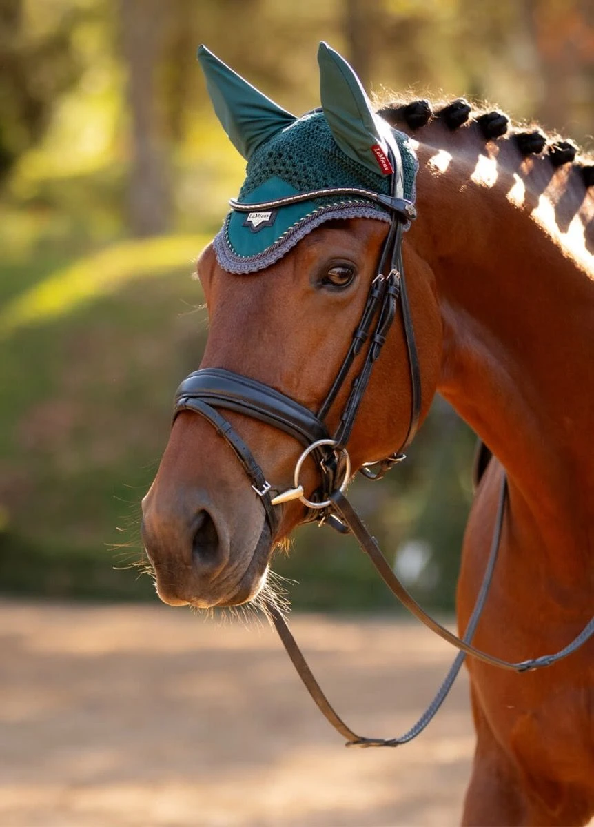 LeMieux Loire Fly Hood - Spruce 4 LeMieux Loire Fly Hood - Spruce - Image 2