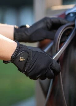 LeMieux Pro Mesh Glove - Black -Equestrian Supply Store lm pro mesh glove black 2rdy