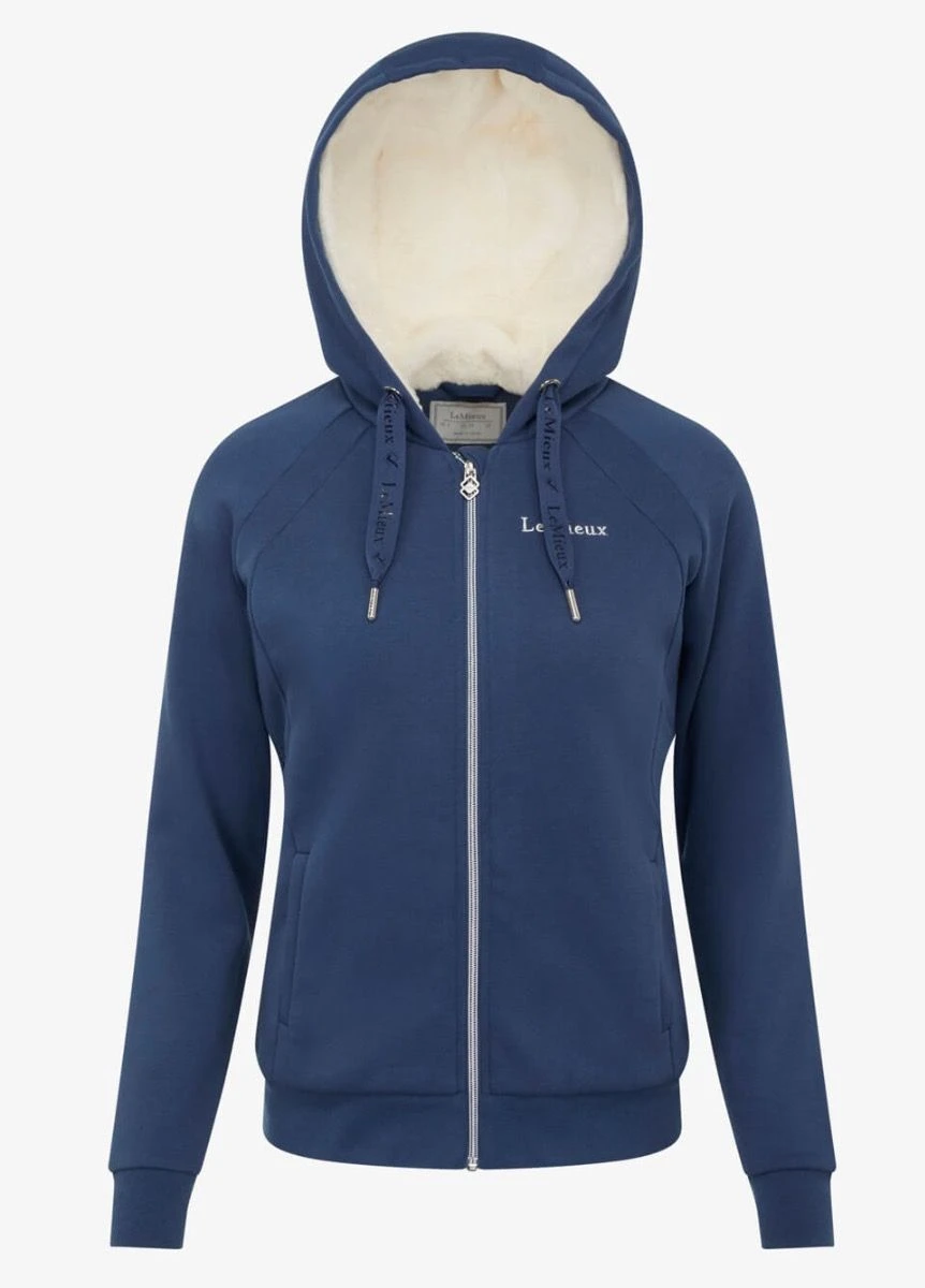 LeMieux Sherpa Lined Hoodie - Atlantic 4 LeMieux Sherpa Lined Hoodie - Atlantic - Image 2
