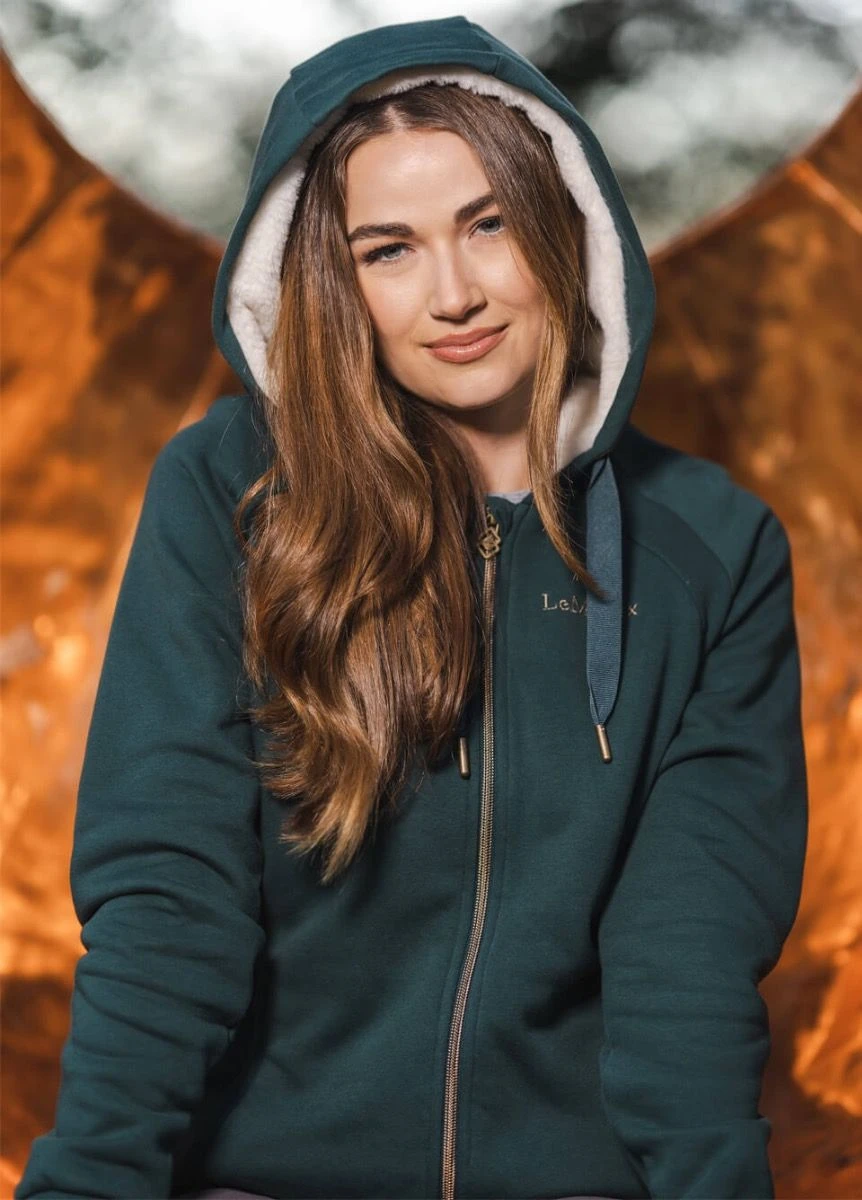 LeMieux Sherpa Lined Hoodie - Spruce 3 LeMieux Sherpa Lined Hoodie - Spruce