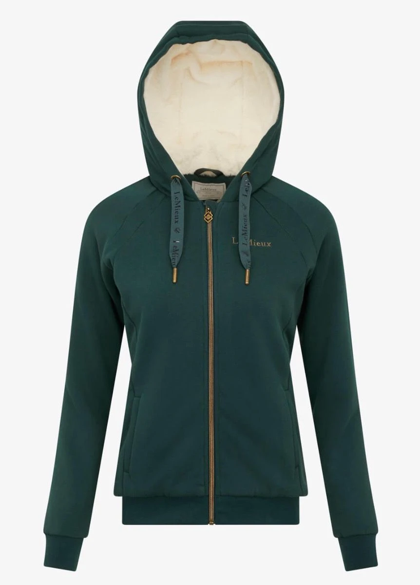 LeMieux Sherpa Lined Hoodie - Spruce 4 LeMieux Sherpa Lined Hoodie - Spruce - Image 2