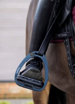 LeMieux Vector Balance Stirrups - Navy -Equestrian Supply Store lm vector navy 3rdy