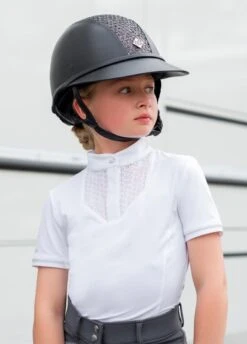 LeMieux Young Rider Belle Show Shirt - White -Equestrian Supply Store lmbellewhite4rdy