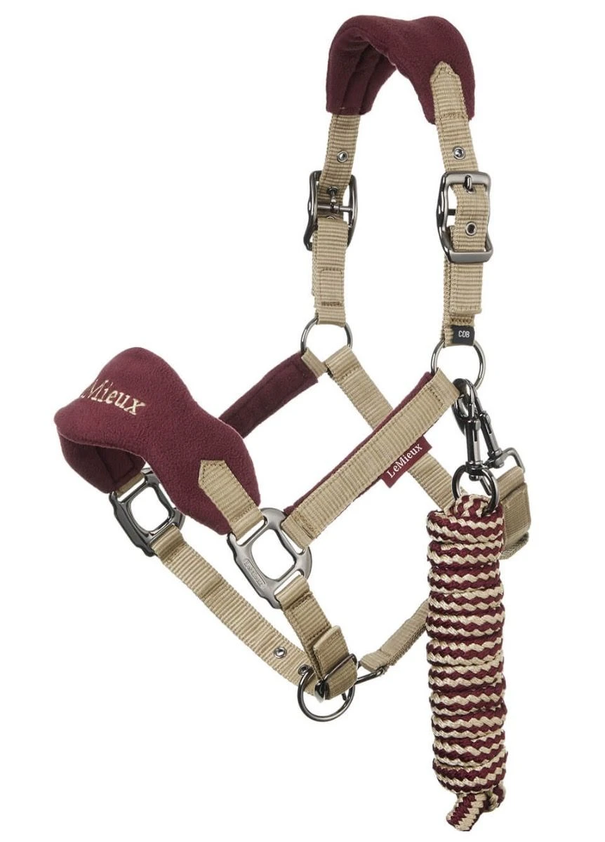 LeMieux Vogue Fleece Headcollar & Leadrope - Rioja 3 LeMieux Vogue Fleece Headcollar & Leadrope - Rioja