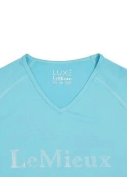 LeMieux Luxe T-Shirt - Azure -Equestrian Supply Store lmluxeshirtazurerdy