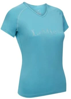 LeMieux Luxe T-Shirt - Azure -Equestrian Supply Store lmluxetshirtazure5rdy