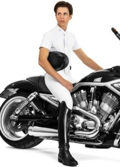 LeMieux Monsieur Mens Competition Shirt - White -Equestrian Supply Store lmmonsieurcomprdy