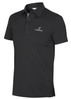 LeMieux Monsieur Mens Polo Shirt - Black -Equestrian Supply Store lmpoloblack2rdy