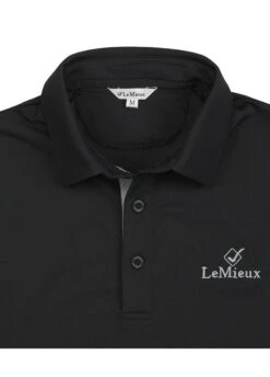 LeMieux Monsieur Mens Polo Shirt - Black -Equestrian Supply Store lmpoloblack6rdy