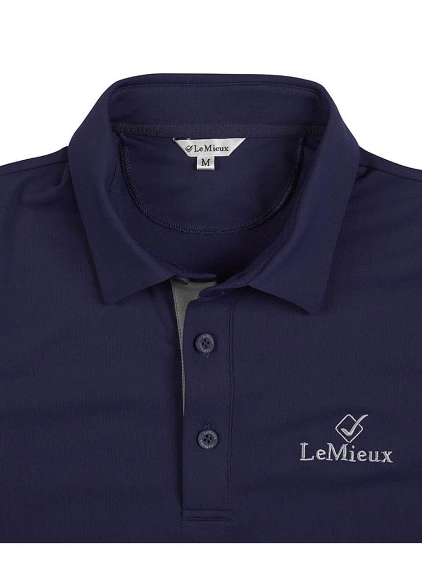 LeMieux Monsieur Mens Polo Shirt - Navy 7 LeMieux Monsieur Mens Polo Shirt - Navy - Image 5