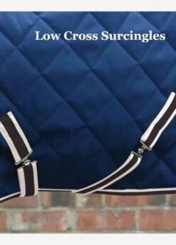 Weatherbeeta ComFiTec Diamond Quilt Detach A Neck Medium Stable Rug - Blue/Charc/White -Equestrian Supply Store lowcrosssircingles