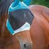 Shires Fine Mesh Fly Mask With Ears - Teal -Equestrian Supply Store maskwithears