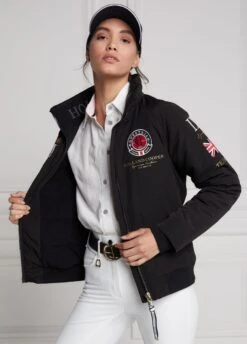 Holland Cooper Equestrian Team HC Jacket - Black -Equestrian Supply Store newteamjcktblk8rdy