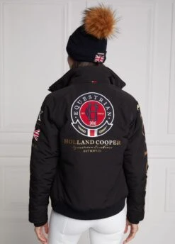 Holland Cooper Equestrian Team HC Jacket - Black -Equestrian Supply Store newteamjcktblkrdy