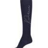 Pikeur Ladies Rhinestud Socks - Navy -Equestrian Supply Store pikeurrhinesocknavyrdy