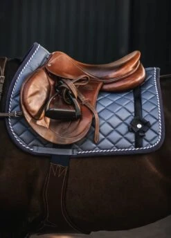 PS Of Sweden Diamond Bow Jump Pad - Dim Blue -Equestrian Supply Store ps jump diamond bow blue 2rdy