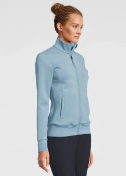 PS Of Sweden Faith Zip Sweater - Aqua -Equestrian Supply Store psfaithaqua3rdy