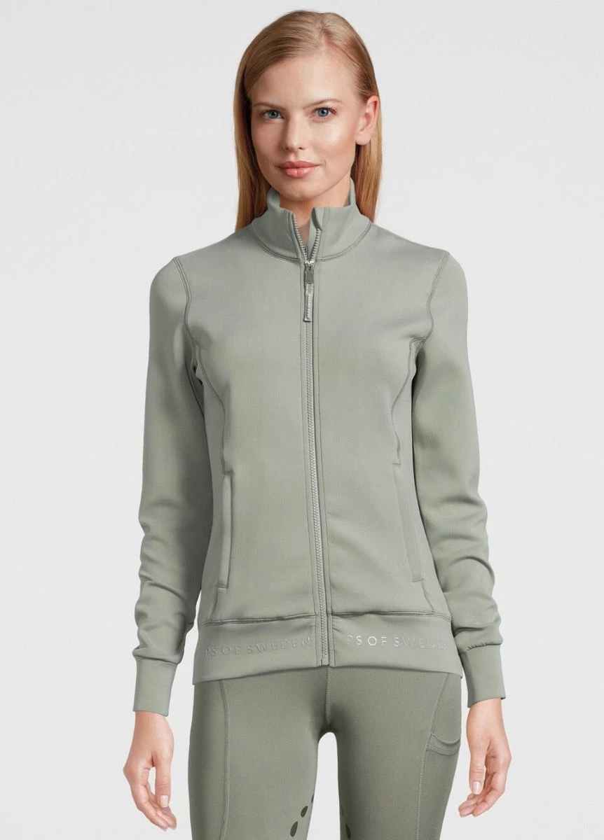 PS Of Sweden Faith Zip Sweater - Thyme 3 PS Of Sweden Faith Zip Sweater - Thyme