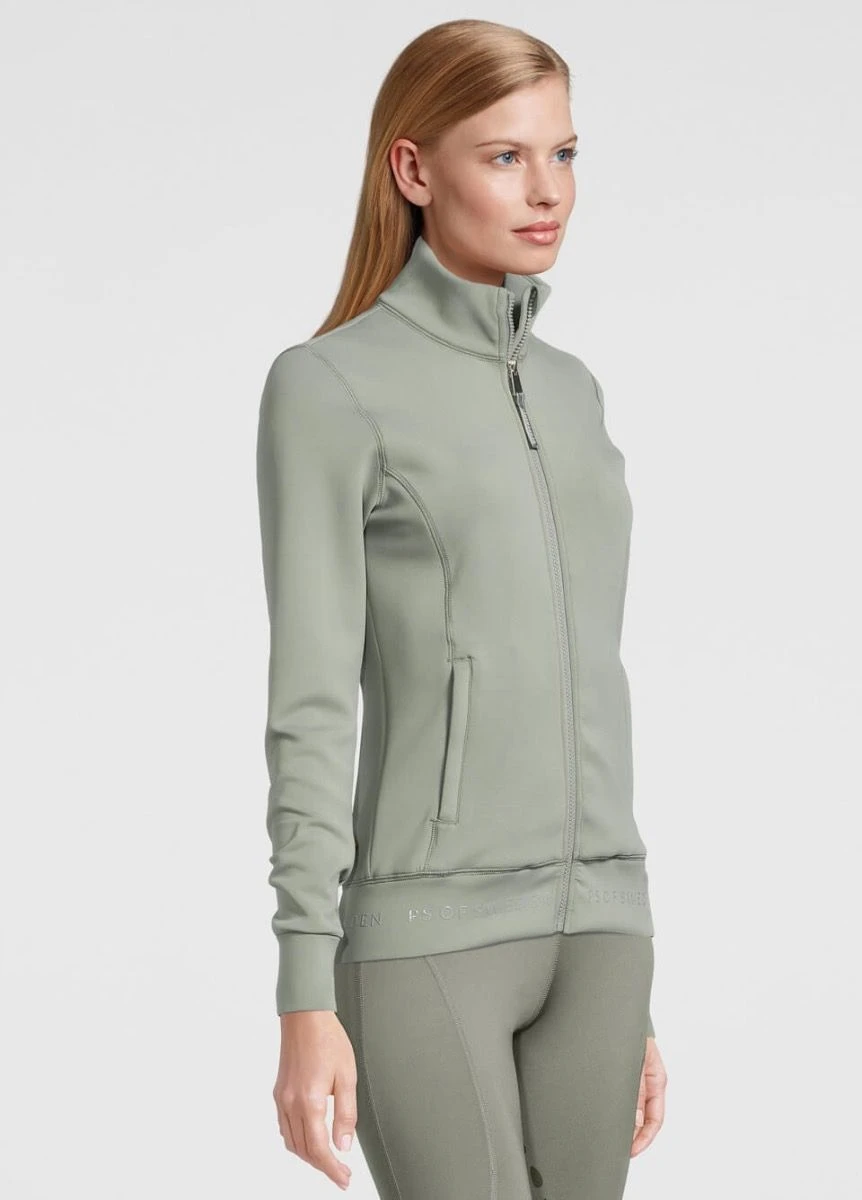 PS Of Sweden Faith Zip Sweater - Thyme 4 PS Of Sweden Faith Zip Sweater - Thyme - Image 2