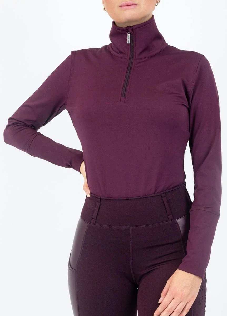 PS Of Sweden Grace Half Zip Sweater - Wine 3 PS Of Sweden Grace Half Zip Sweater - Wine