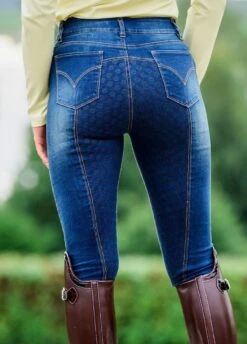 PS Of Sweden Maggie Breeches - Blue Denim -Equestrian Supply Store psmaggiedenim3rdy