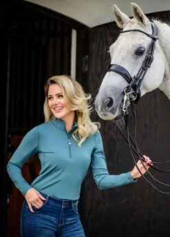 PS Of Sweden Willow Base Layer - Petrol -Equestrian Supply Store pswillowpetrol3rdy