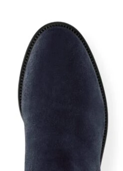Fairfax & Favor Ladies Flat Regina Narrow Fit Suede Boot - Navy -Equestrian Supply Store reginanarrowflatnvy