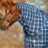 Rhino Original Stable Hood Medium - Navy Check/Indigo 1 Rhino Original Stable Hood Medium - Navy Check/Indigo -Equestrian Supply Store rhino stable hood medium navy check 1rdy