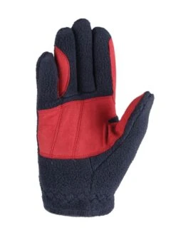 Riding Star Fleece Gloves - Navy/Burgundy 5 Riding Star Fleece Gloves - Navy/Burgundy -Equestrian Supply Store riding star glove navy 2rdy