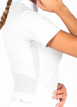 Samshield Elvira Competition Short Sleeve Competition Shirt - White -Equestrian Supply Store samshield elvira shirt white 3rdy